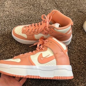 Nike Dunk High up in Sail/Light Madder Root/ Crimson (size 7W)